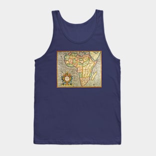 Antique Old World Map of Africa by Gerardus Mercator Tank Top